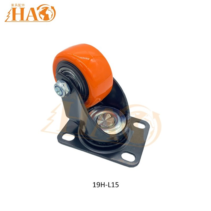 Furniture Wheels Universal Orange PVC Castor
